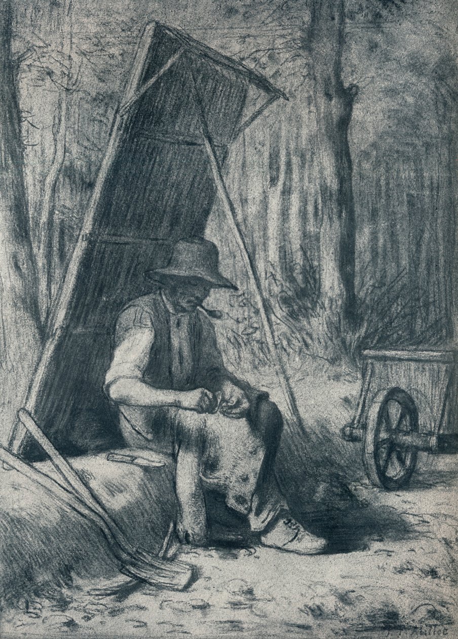 Le Cantonnier, the Road-Mender, 1800-talet av Jean Francois Millet