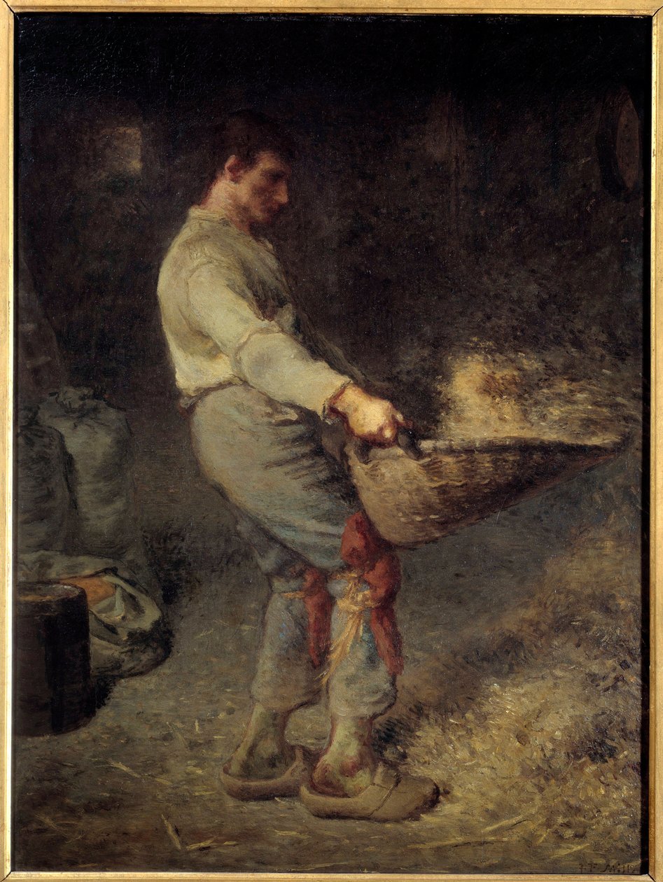 Vinnaren Målning av Jean Francois Millet (1814-1875) 1868 Sön. 0,79x0,58 m Paris, Orsay-museet av Jean Francois Millet