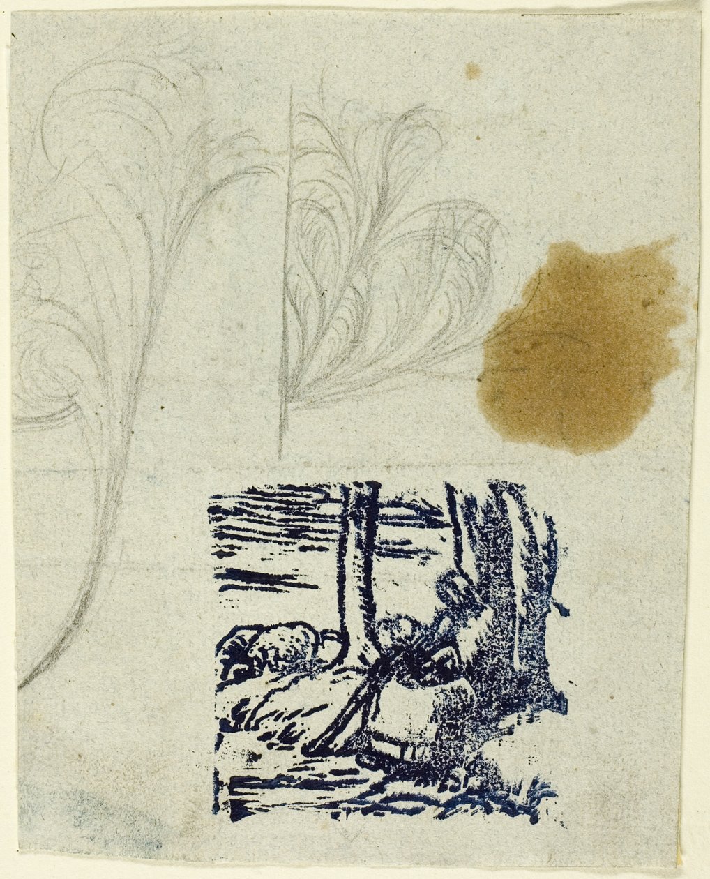 Lilla herdinnan, sittande av Jean Francois Millet