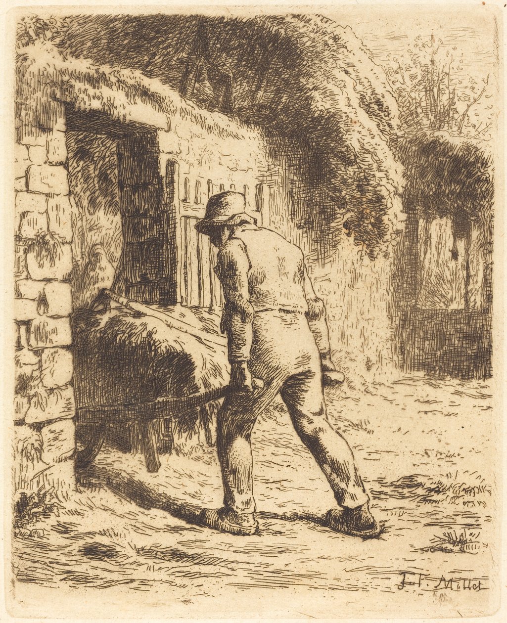 Man med skottkärra (bonden som återvänder från gödseln) av Jean Francois Millet