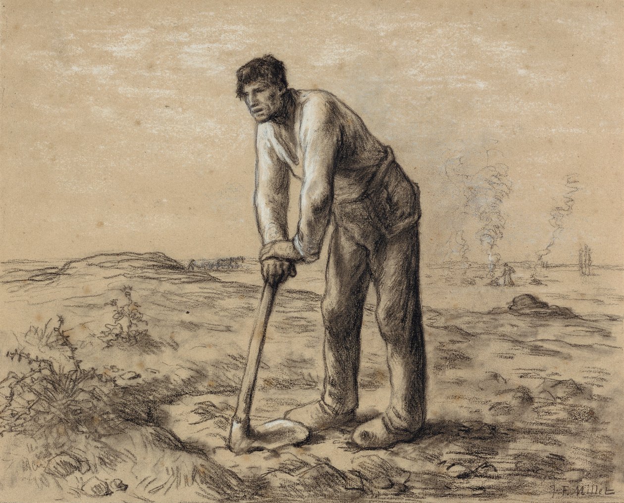 Man med en Hoe, ca 1860-62 av Jean Francois Millet