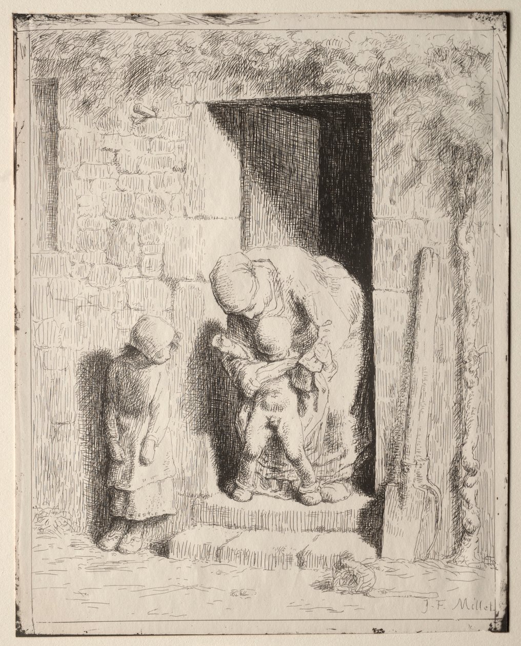 Moderns försiktighetsåtgärd. av Jean Francois Millet