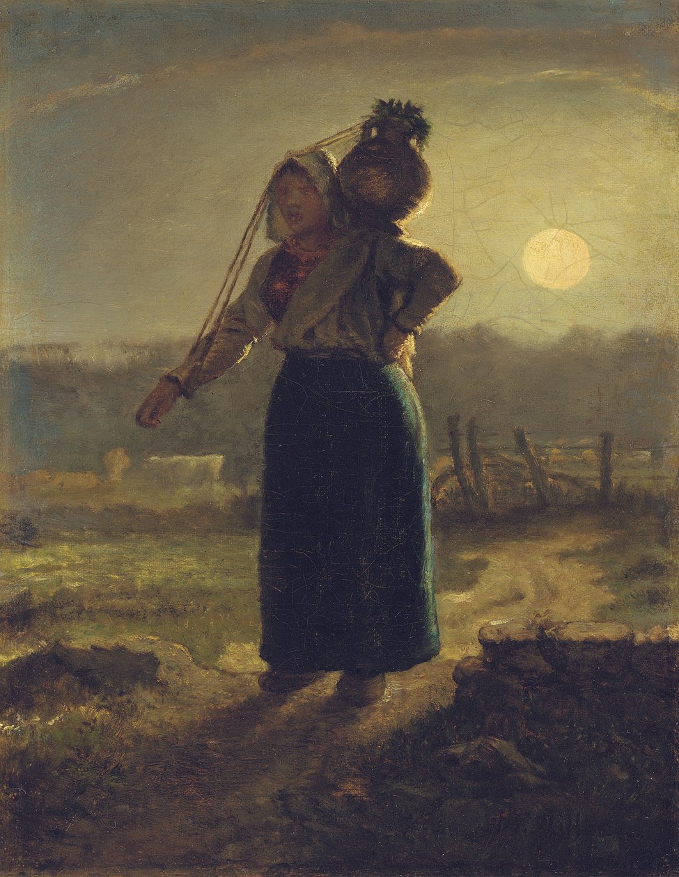 Norman mjölkpiga, 1853-54 av Jean Francois Millet