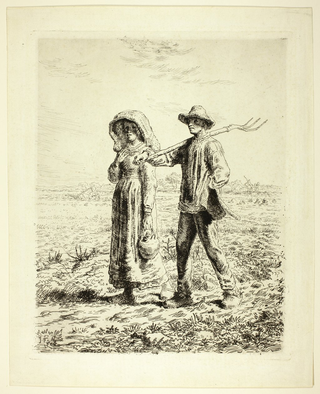 Bönder som går till jobbet av Jean Francois Millet