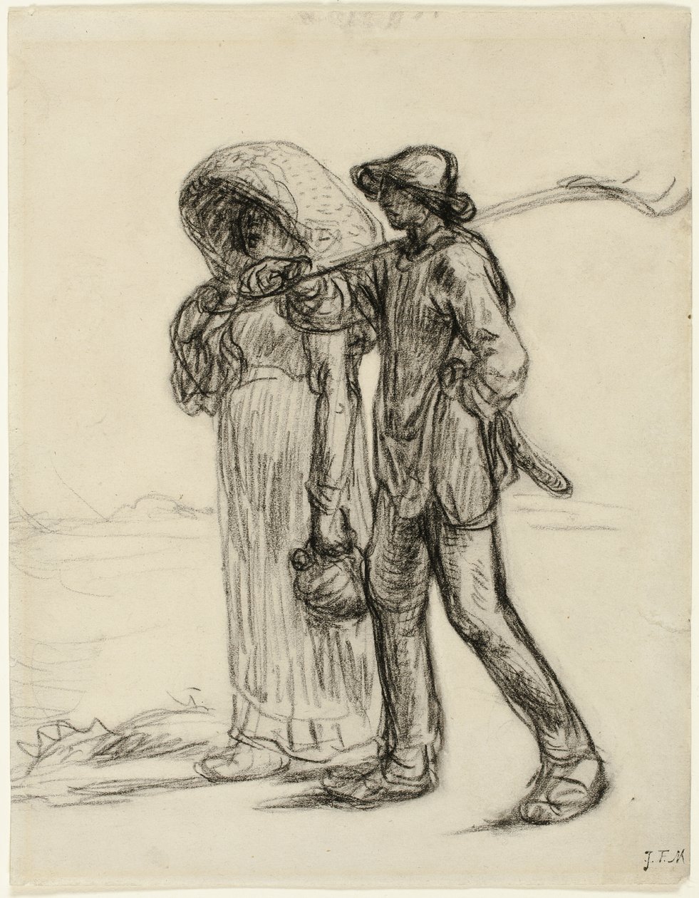 Bönder som går till jobbet av Jean Francois Millet