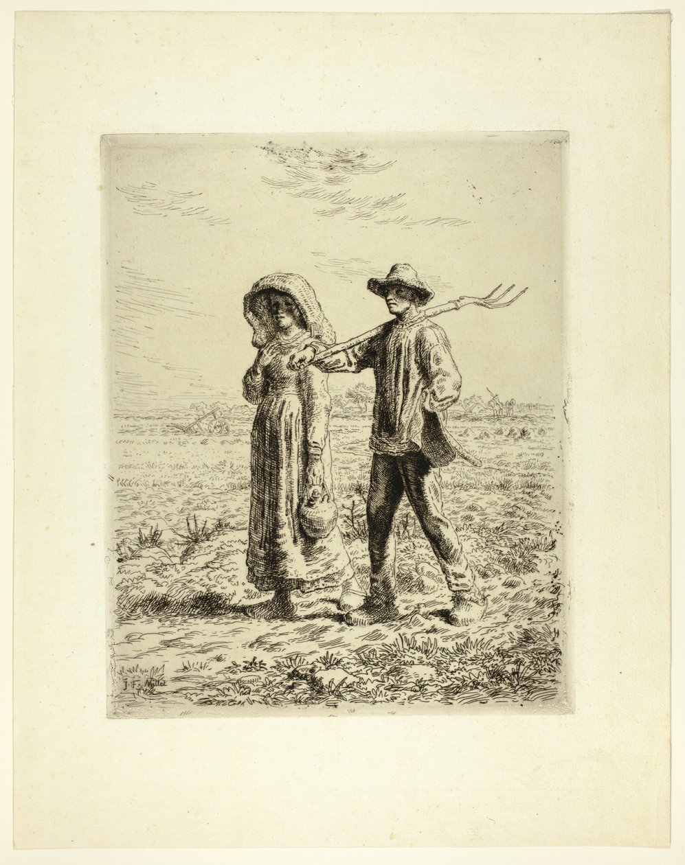 Bönder som går till jobbet av Jean Francois Millet