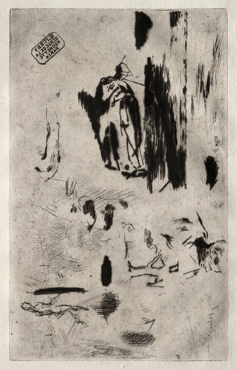 Tallrik med skisser. av Jean Francois Millet