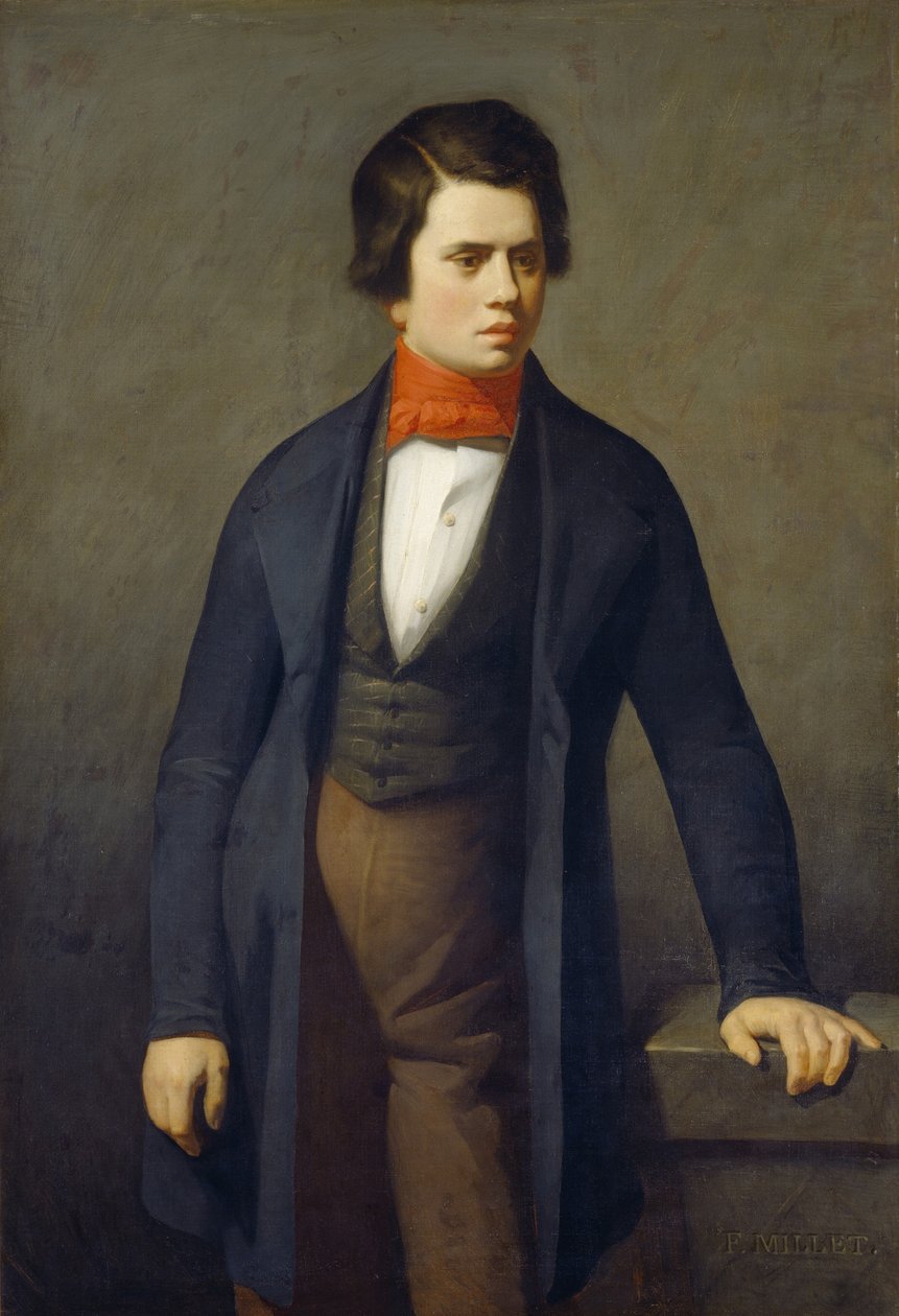 Porträtt av Leconte de Lisle 1818-1894 av Jean Francois Millet