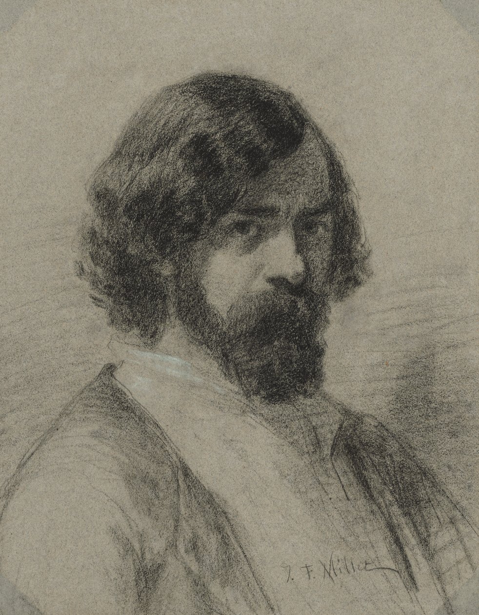 Porträtt av Narcissus Virgil Diaz de la Peña av Jean Francois Millet