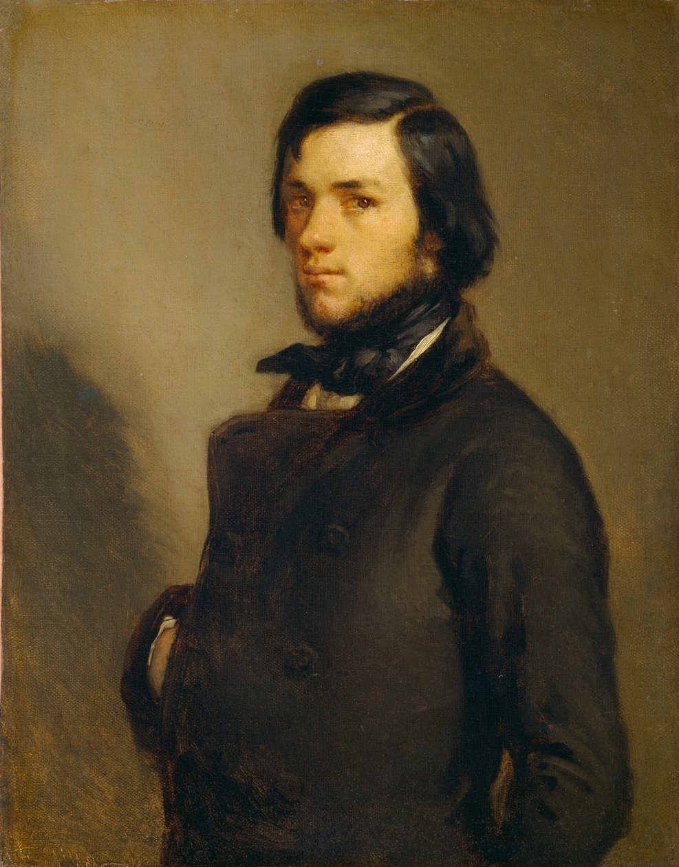 Porträtt av en man av Jean Francois Millet