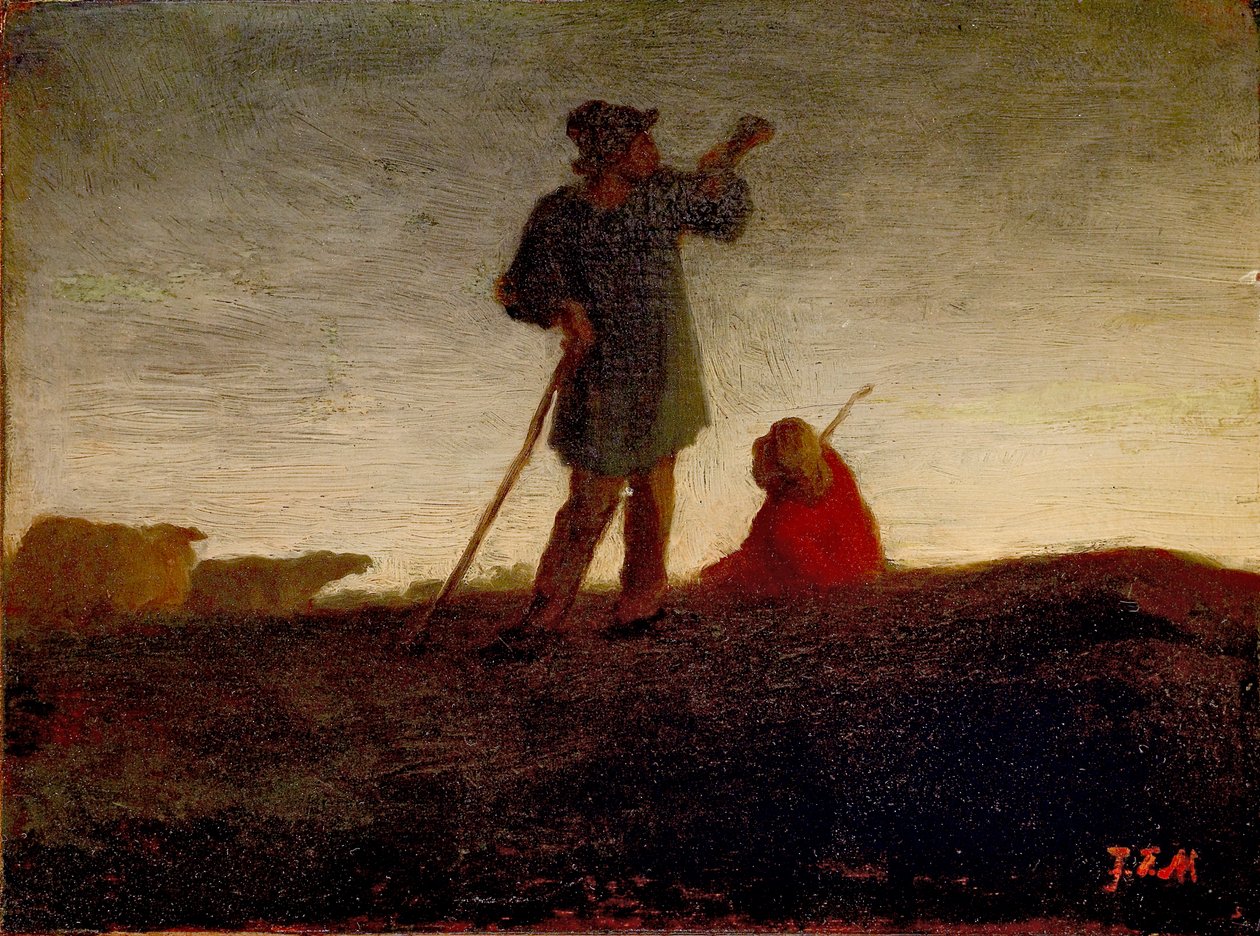 Återkallande av flocken, 1866-1872 av Jean Francois Millet