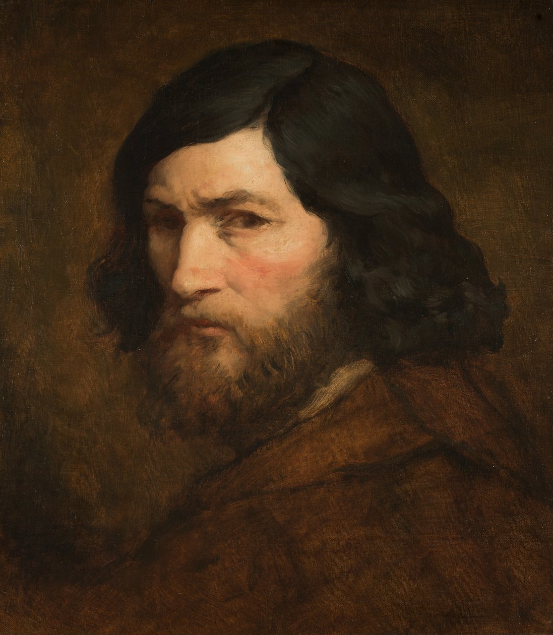 Självporträtt, ca. 1850. av Jean Francois Millet