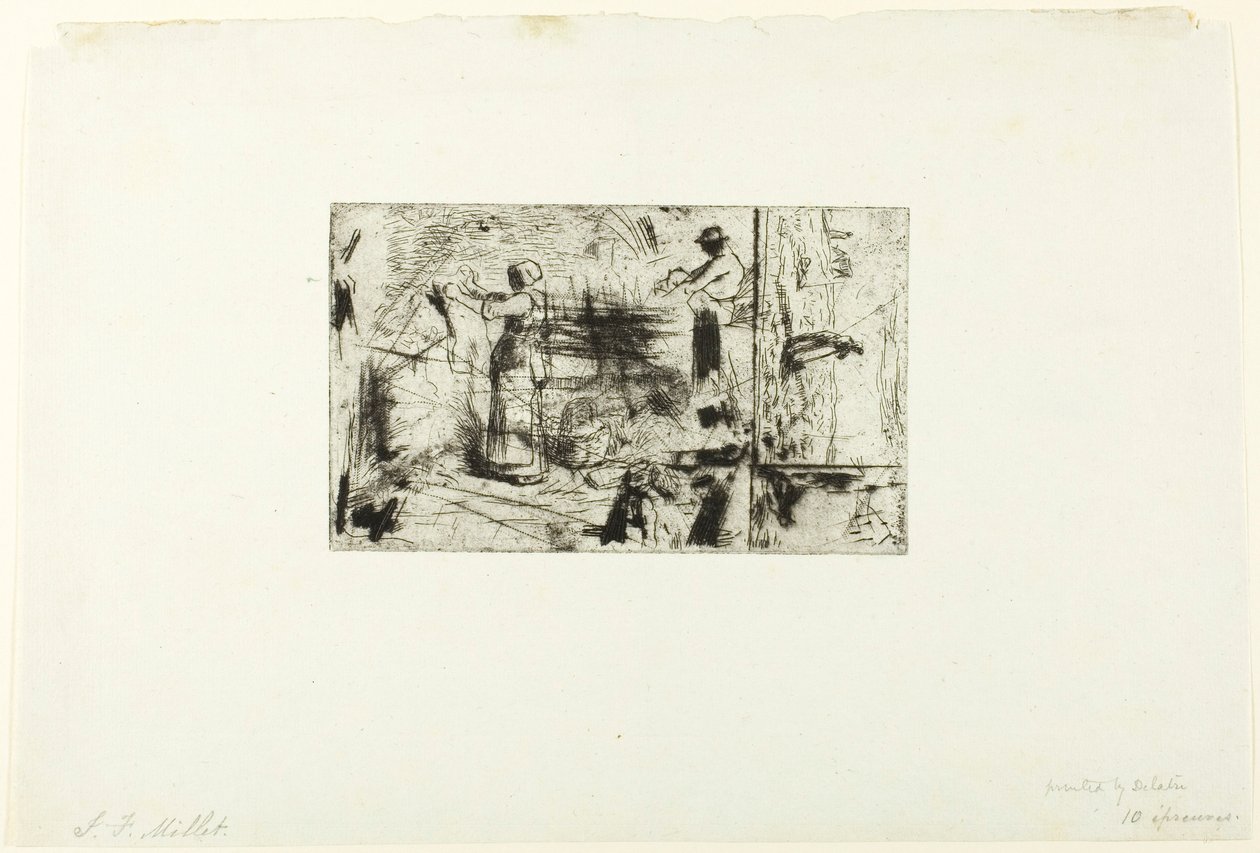 Skisser över tre ämnen av Jean Francois Millet