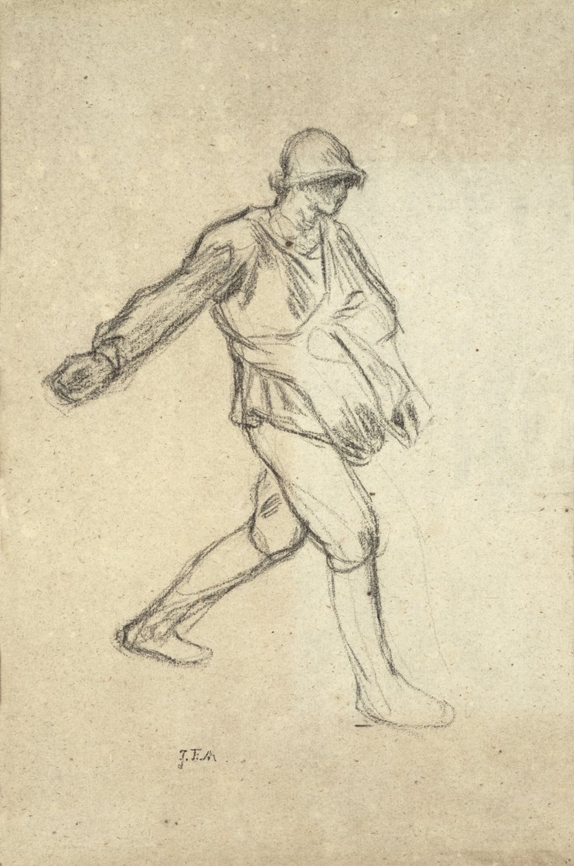 Studera för "The Sower" av Jean Francois Millet