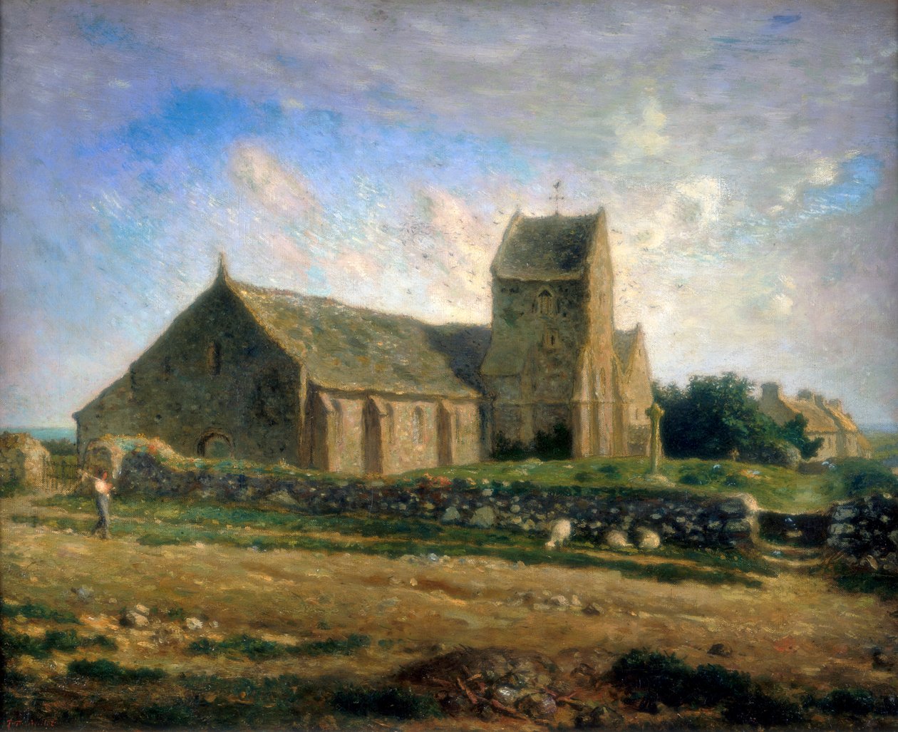 Kyrkan i Greville, c1871-1874 av Jean Francois Millet