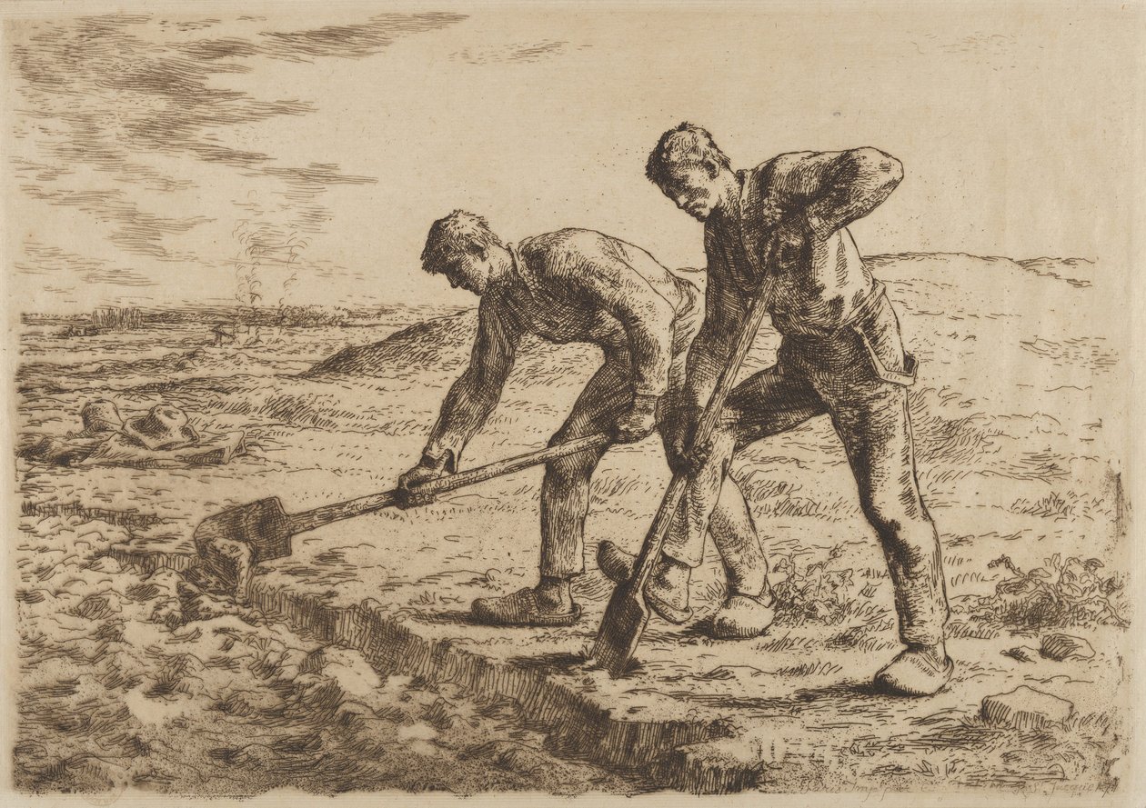 Grävarna, 1814-75 av Jean Francois Millet