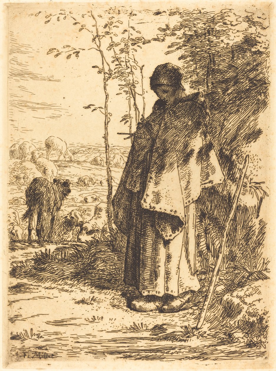 Den stora herdinnan (La grande bergere) av Jean Francois Millet
