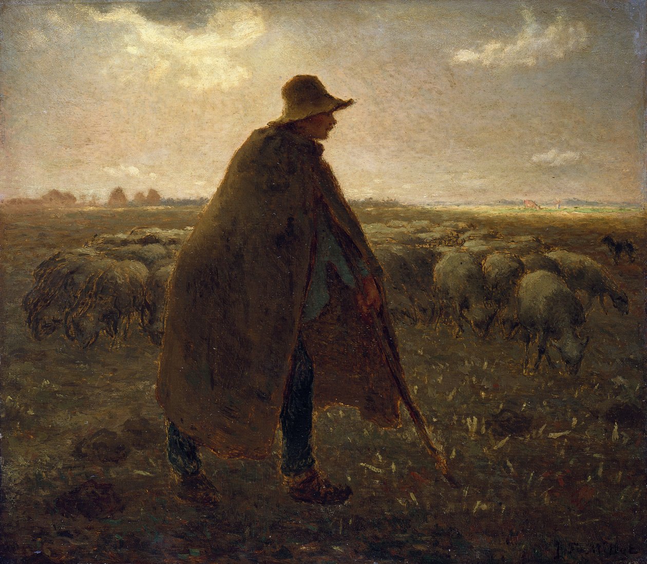 Herden, ca 1858-62 av Jean Francois Millet