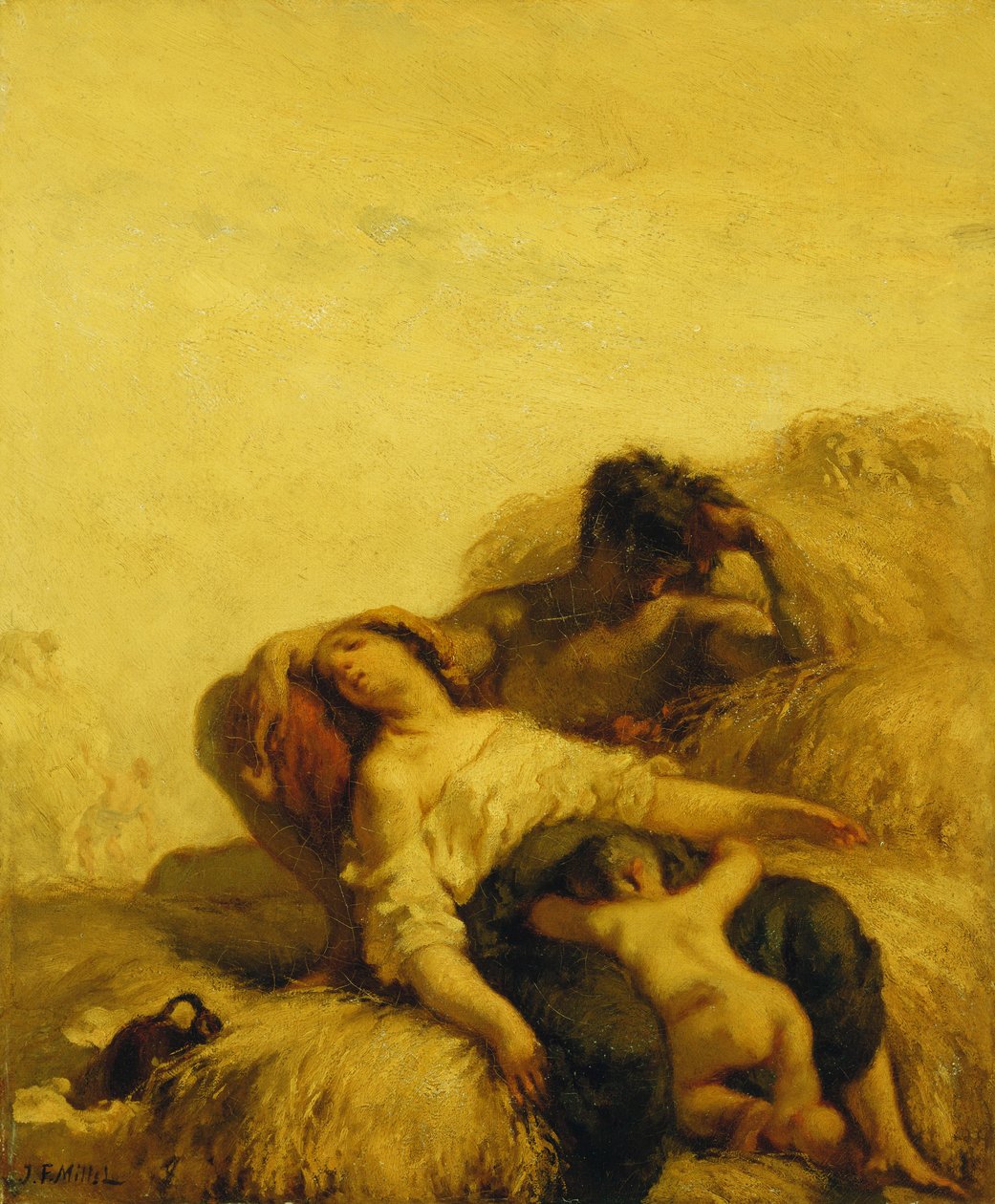 The Sleeping Reapers; The Sleeping Reapers, c.1847-48 av Jean Francois Millet