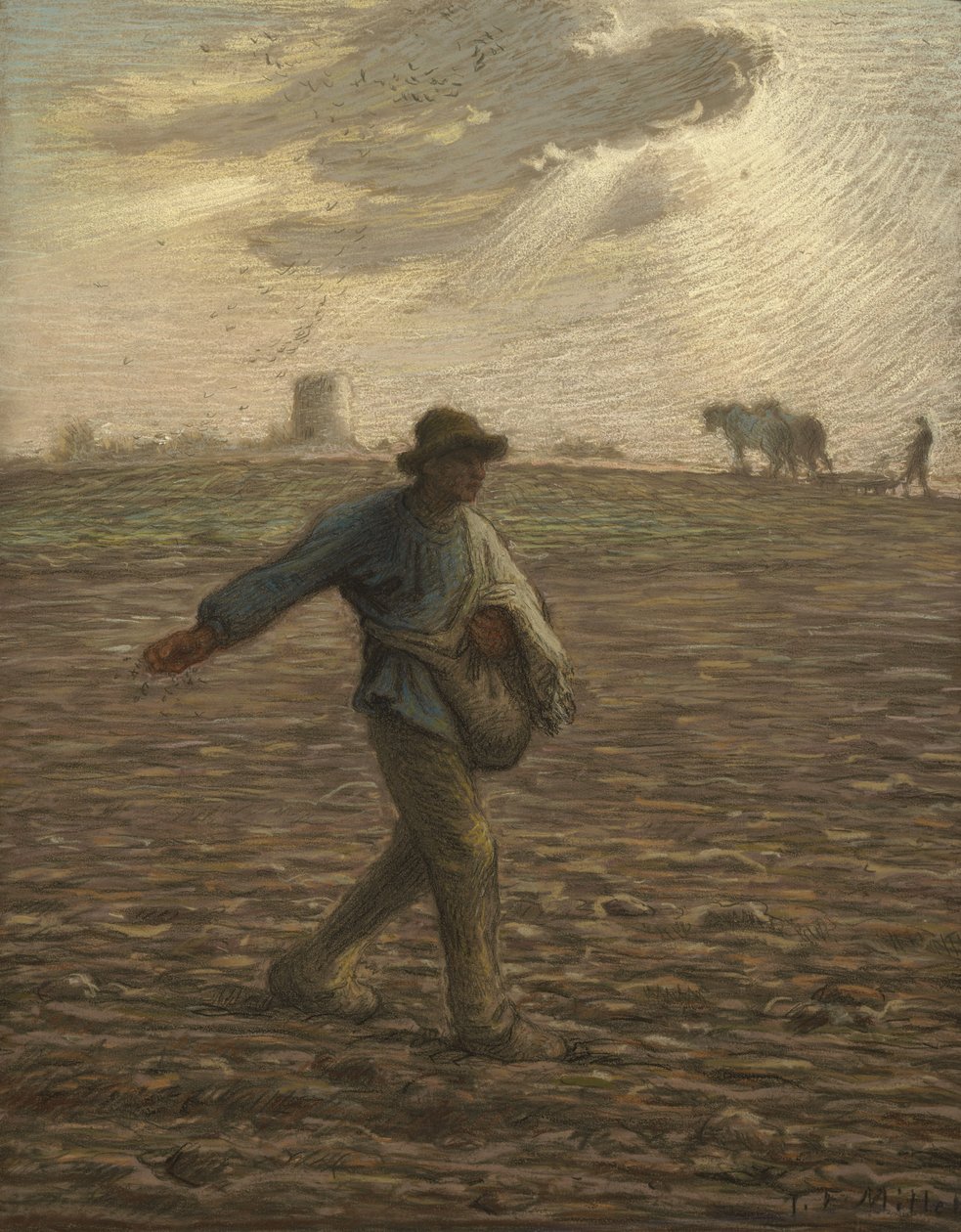 Såningsmannen, ca 1865 av Jean Francois Millet