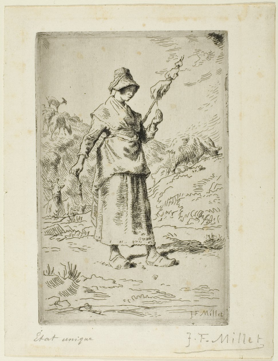 Spinnaren av Jean Francois Millet