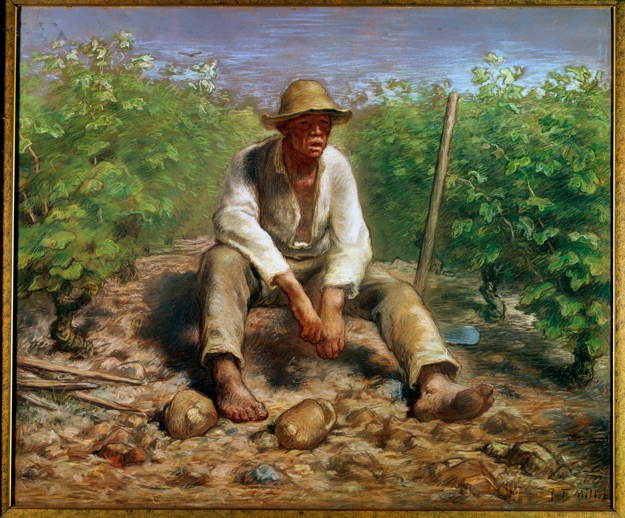 Vinmakaren Målning av Jean Francois Millet (1814-1875) 1800-talets Haag. Rijksmuseum av Jean Francois Millet