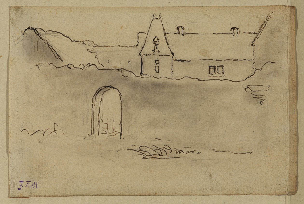Utsikt över ett slott av Jean Francois Millet