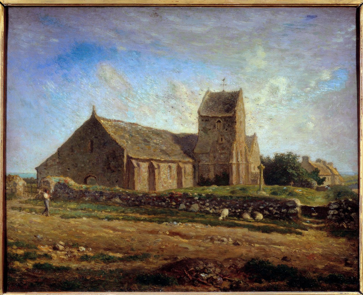 Utsikt över kyrkan i Greville Målning av Jean Francois Millet (1814-1875) 1871 Sön. 0,6x0,73 m Paris, musee d
