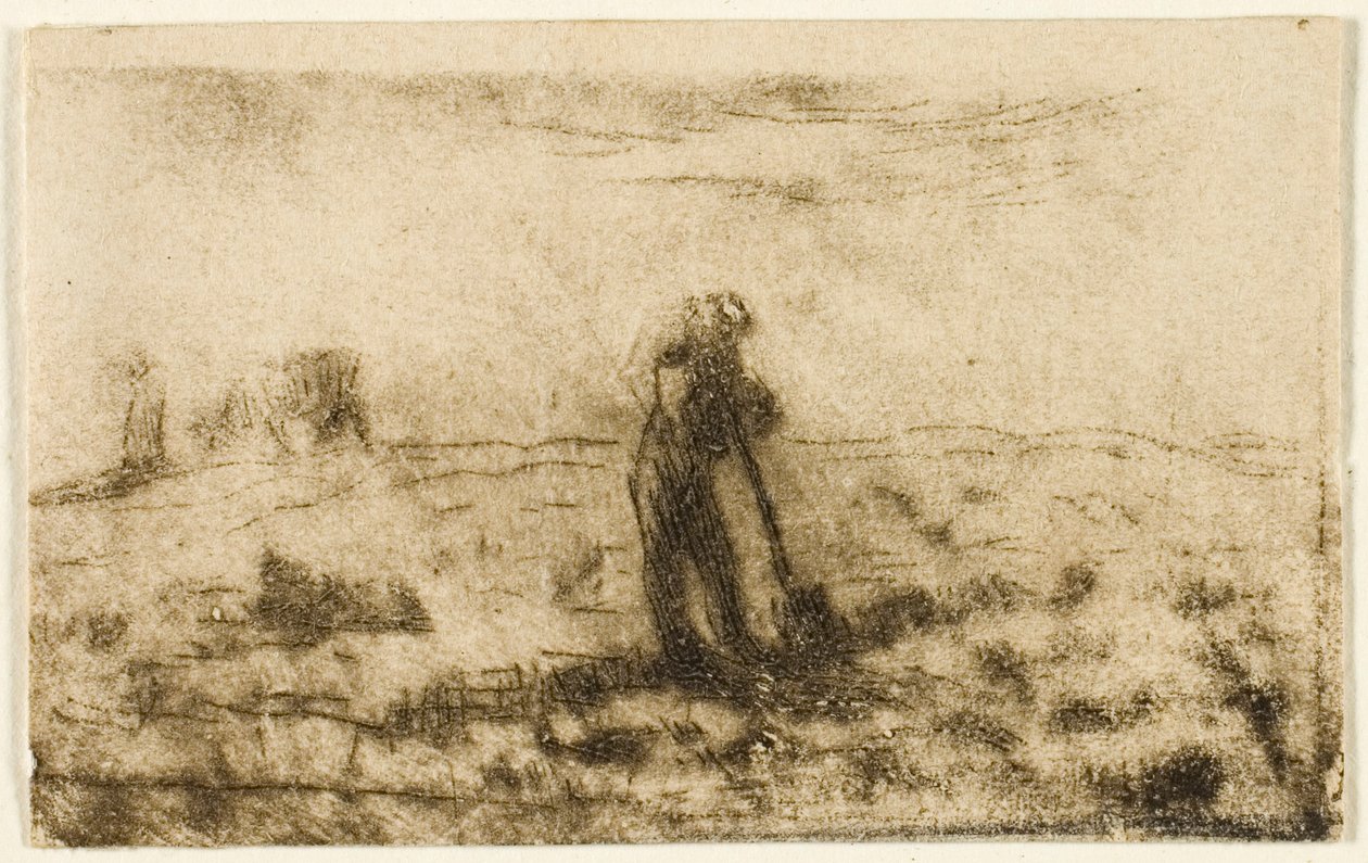 Kvinna som hänger ut kläder av Jean Francois Millet