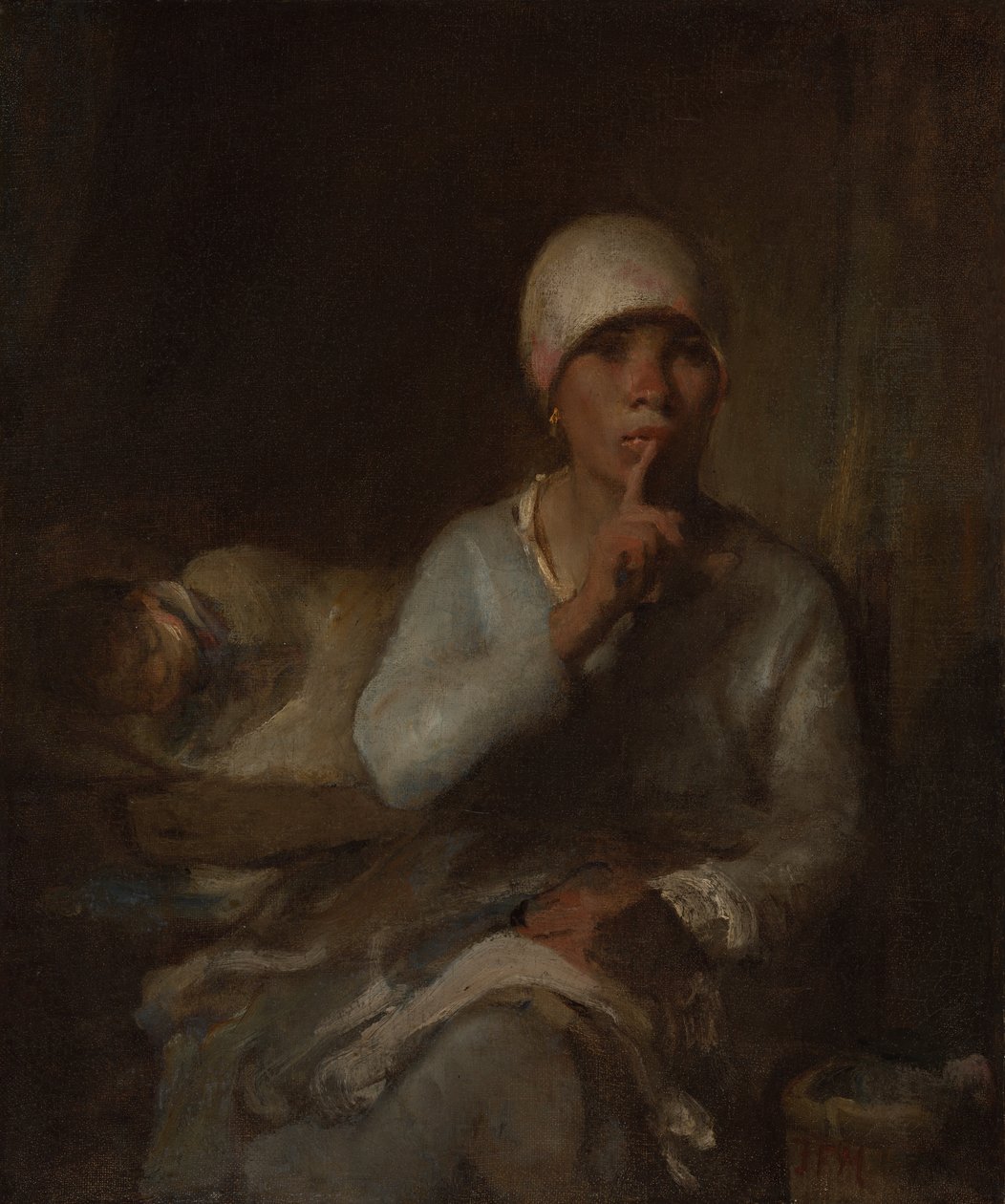 Kvinna och barn (Tystnad) av Jean Francois Millet