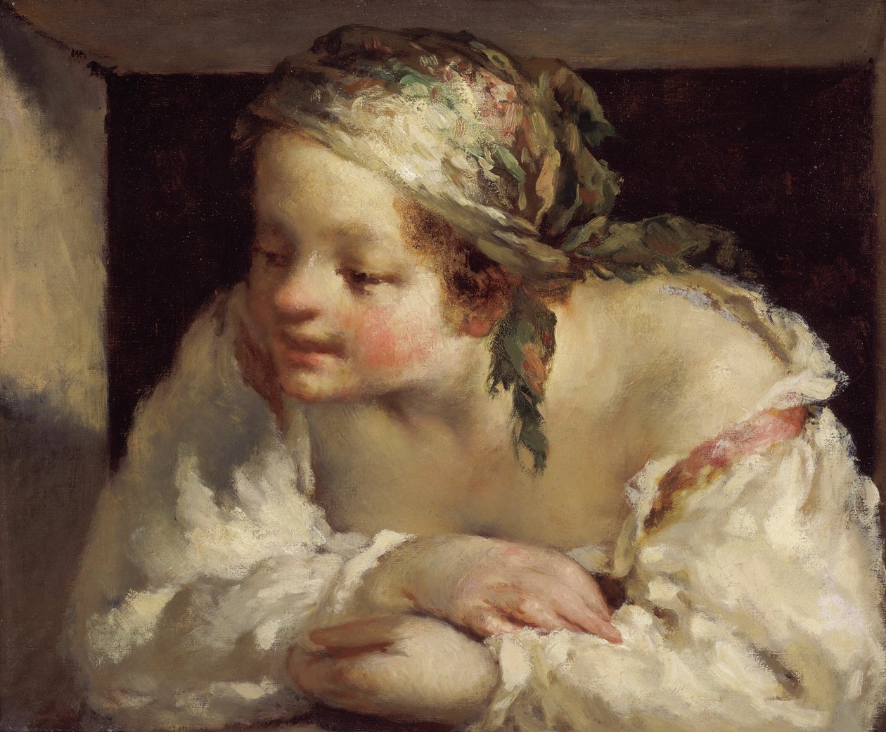 Ung kvinna av Jean Francois Millet