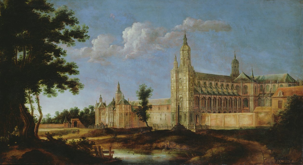 Utsikt över klostret Saint-Amand-les-Eaux, grundat 647 av Jean Francois Neyts