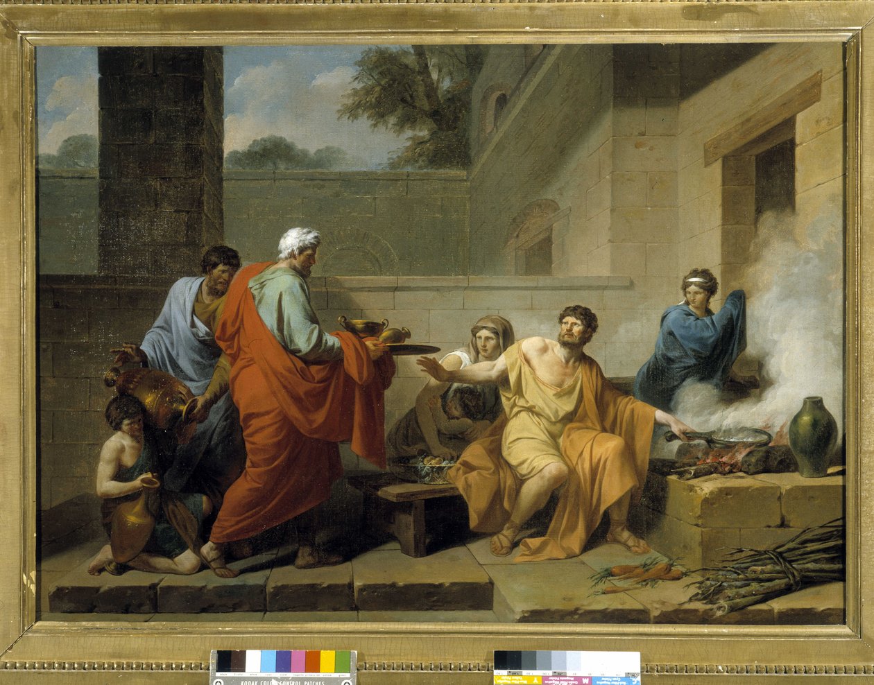 Antikens Rom: "Manius Curius Dentatus vägrar samniternas gåvor" av Jean François Pierre Peyron