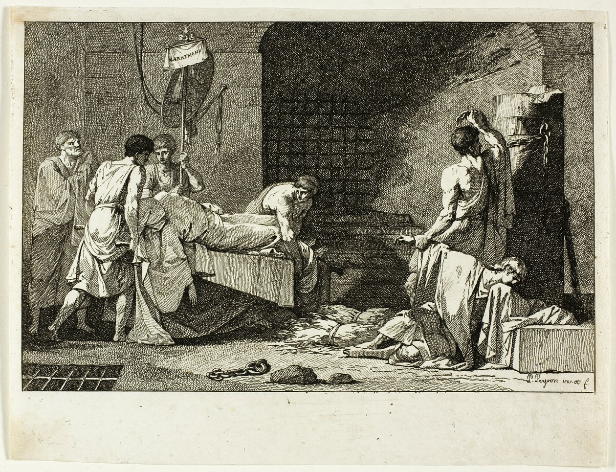 Andakt av Cimon eller begravning av Miltiade av Jean François Pierre Peyron