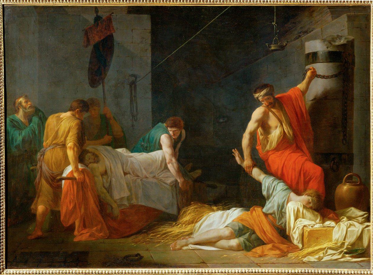Les funerailles de Miltiade - Miltiades begravning ... av Jean François Pierre Peyron