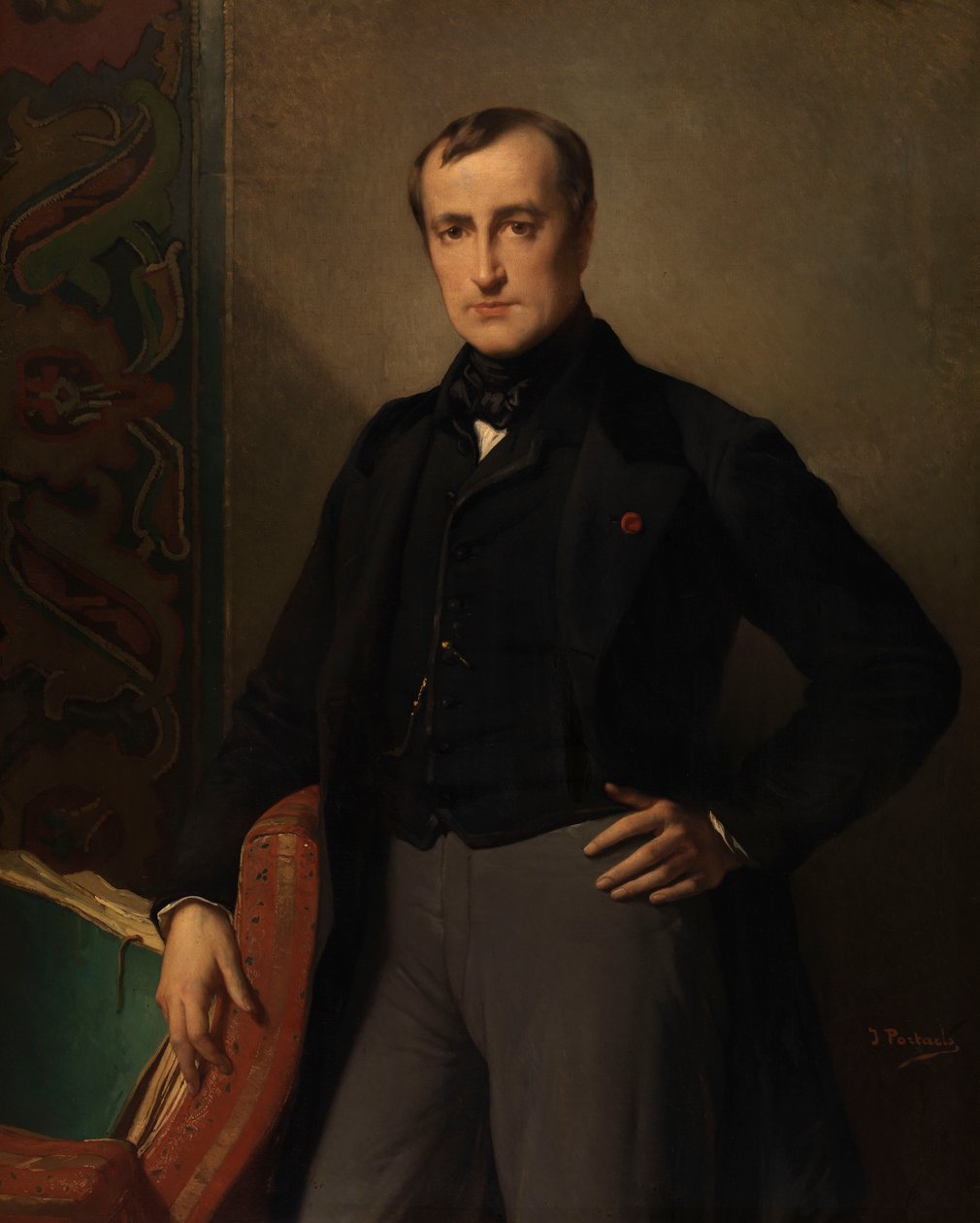 Målaren Paul Delaroche (olja på duk) av Jean Francois Portaels