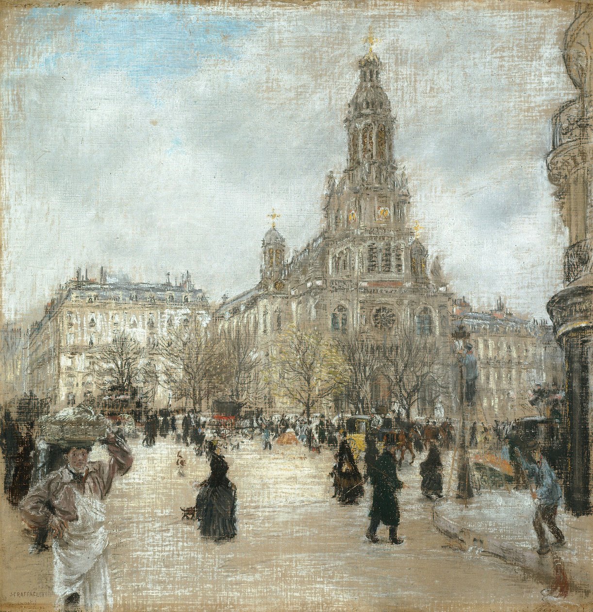 Place de la Trinité, Paris, ca 1886 (olja på duk) av Jean Francois Rafaelli