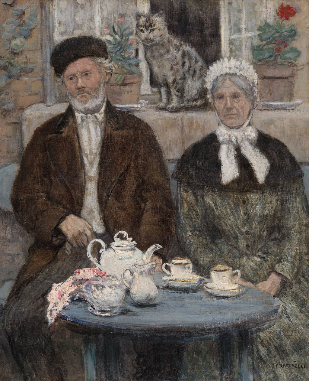 Afternoon Tea av Jean Francois Raffaelli