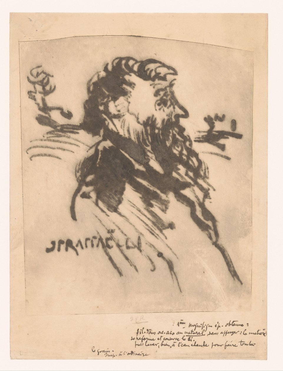 Man sätter baard i profil Profil av mannen av Jean Francois Raffaelli
