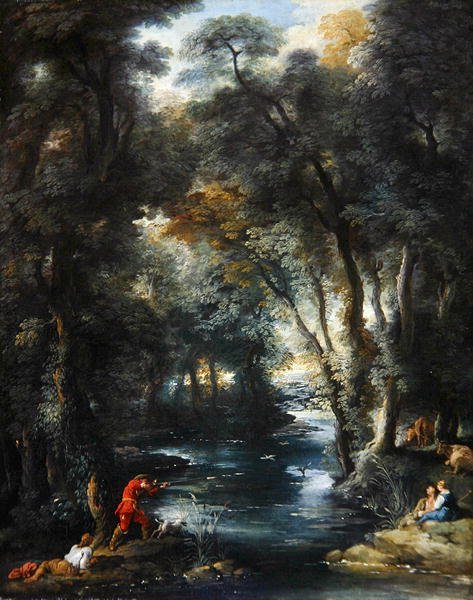 Ankaskytte i en skog av Jean François de Troy