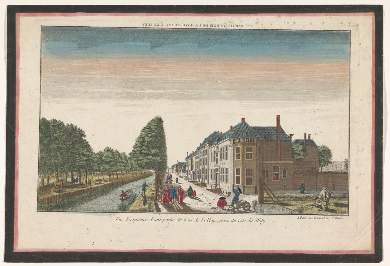 Utsikt över Haagse Bos i Haag sett från södra sidan Une partie du Bois de la Haye du coté du midy (titel på objektet) av Jean François Daumont