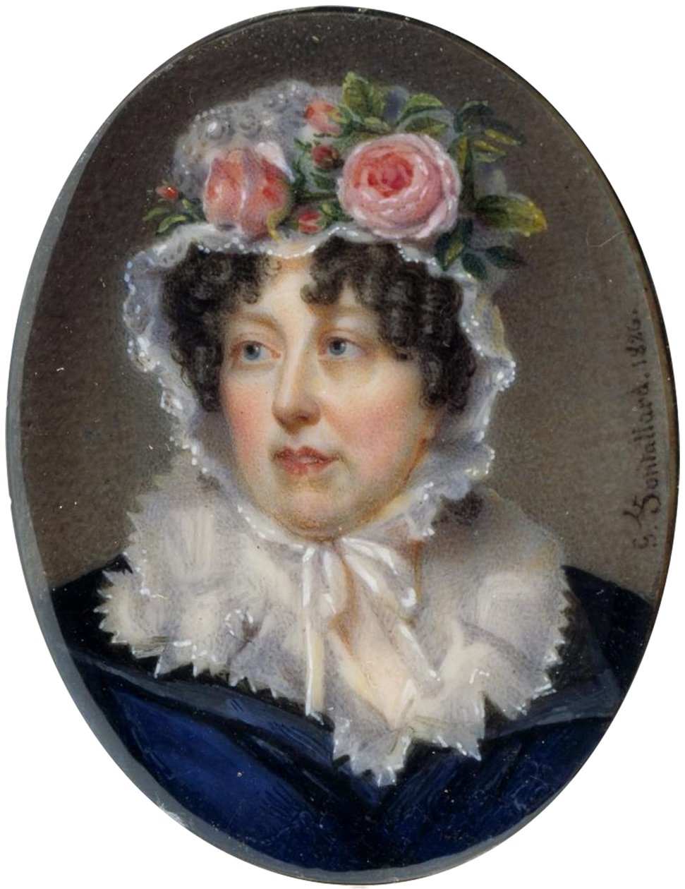 Armband med porträtt av Lady Susan Murray av Jean François Gérard Fontallard