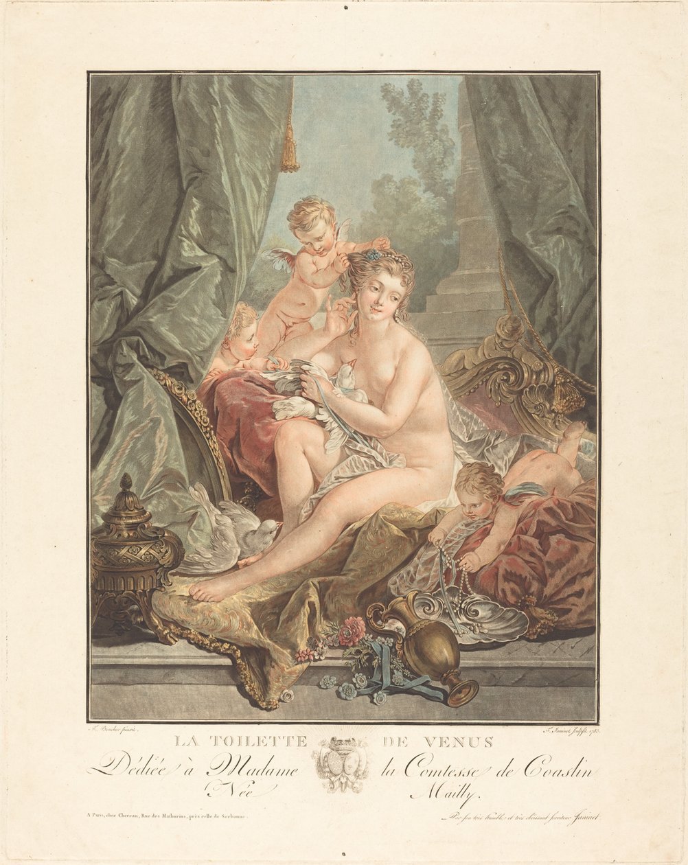 Venus toalett av Jean François Janinet after François Boucher