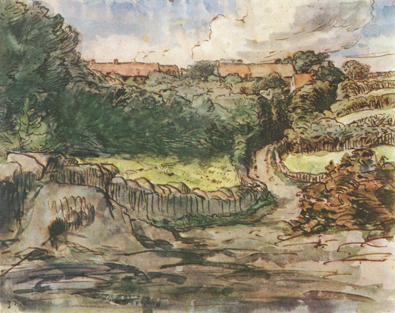 Tyska: Kusinernas gård i Gréville av Jean Francois Millet