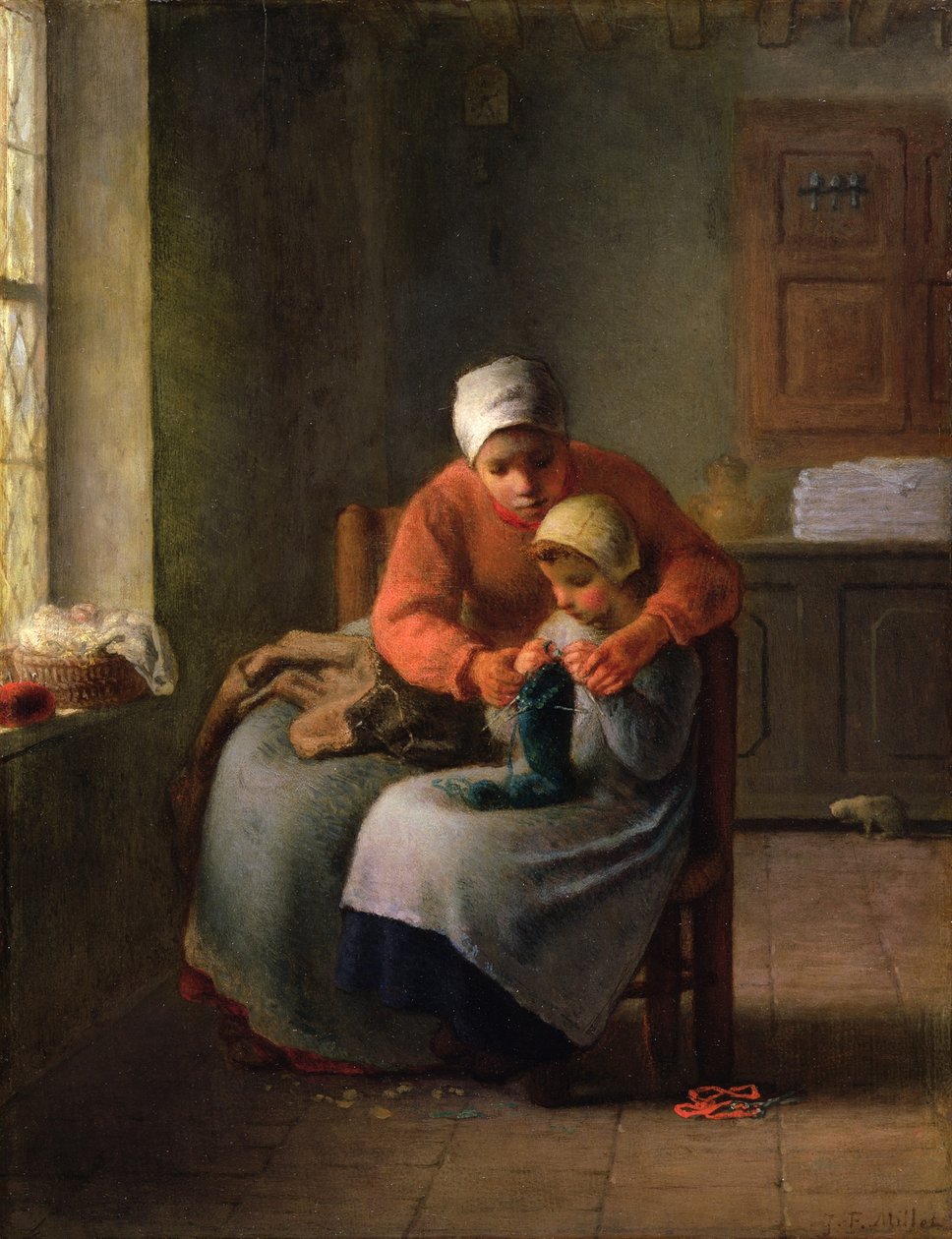 Lektionen i stickning av Jean Francois Millet
