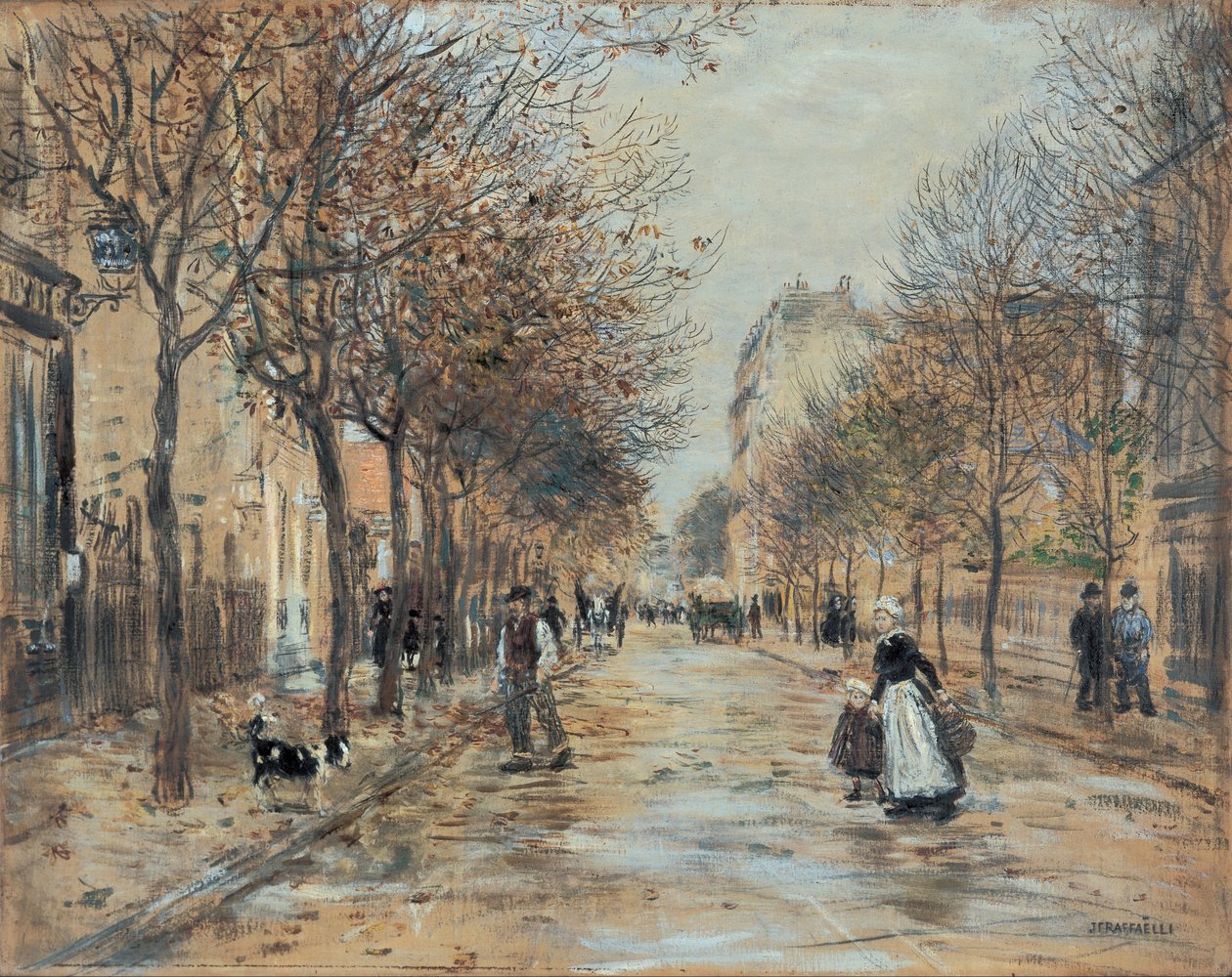 Gata i Asnières av Jean Francois Raffaelli