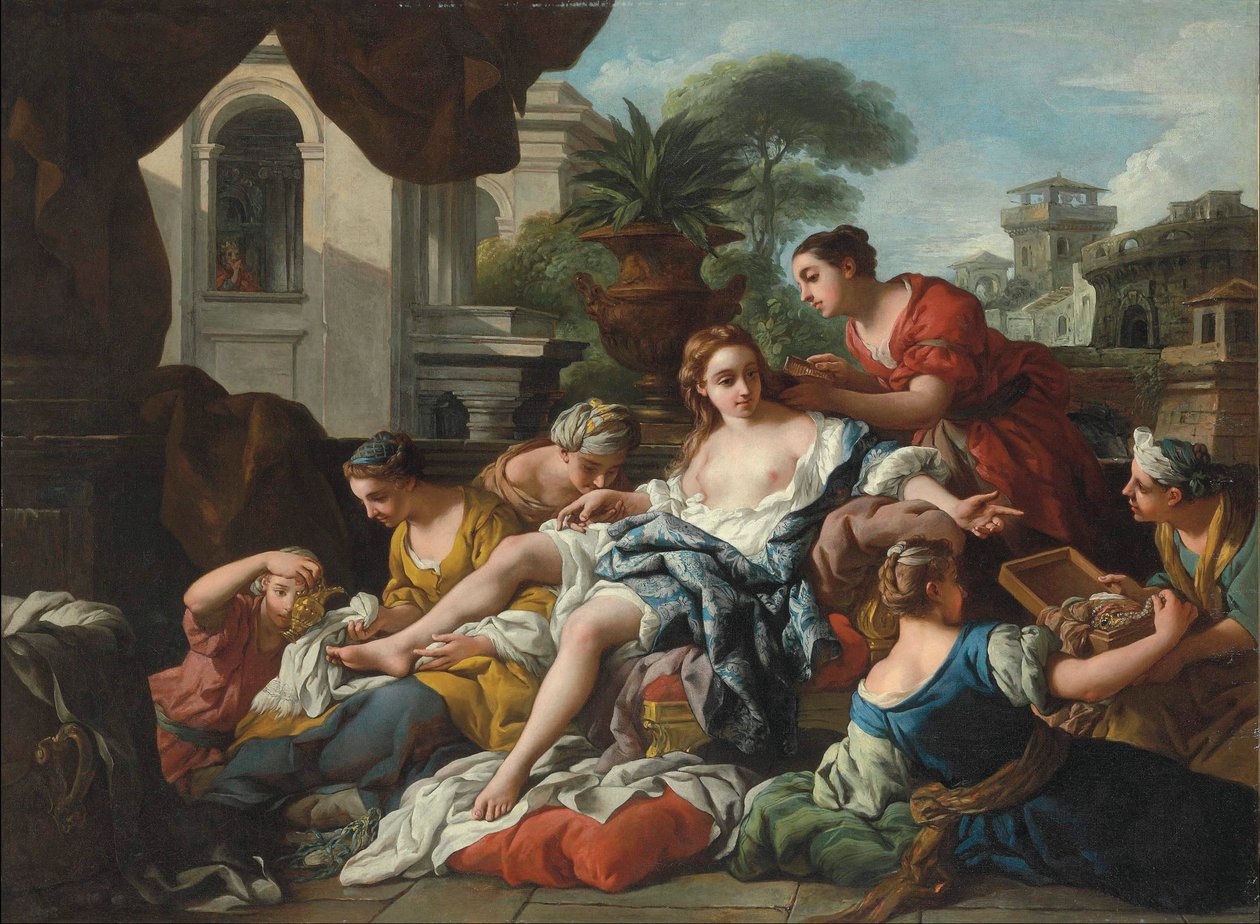 Bathsheba vid sitt bad av Jean François de Troy