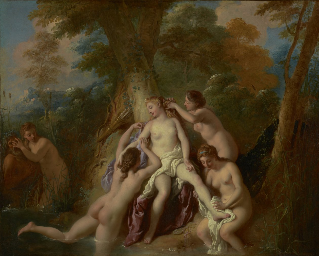 Diana och hennes nymfer badar, 1722-4 av Jean François de Troy