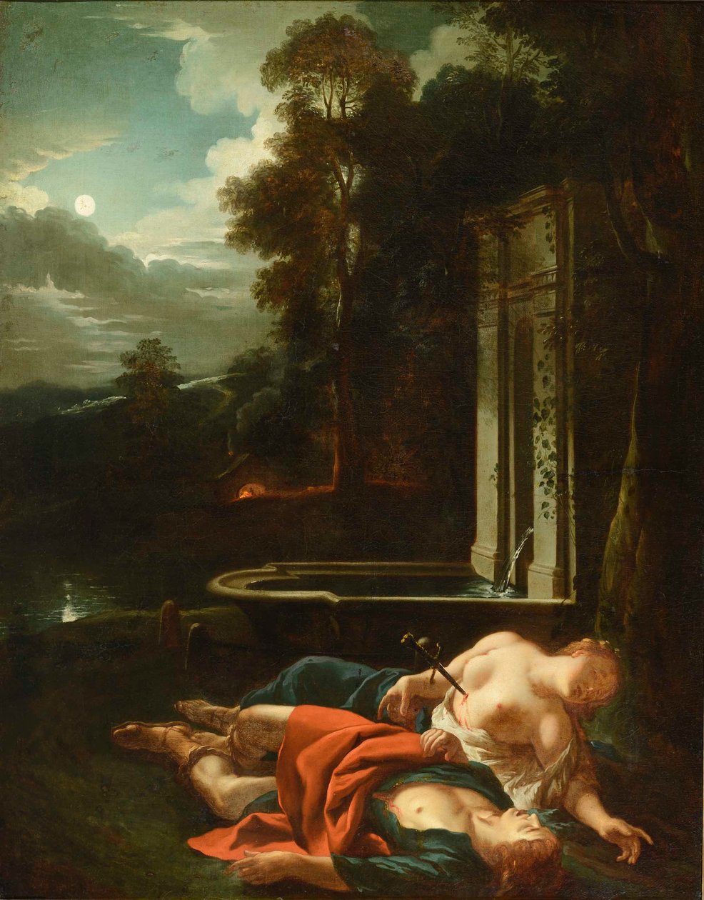 Franska:  Pyrame och Thisbé av Jean François de Troy