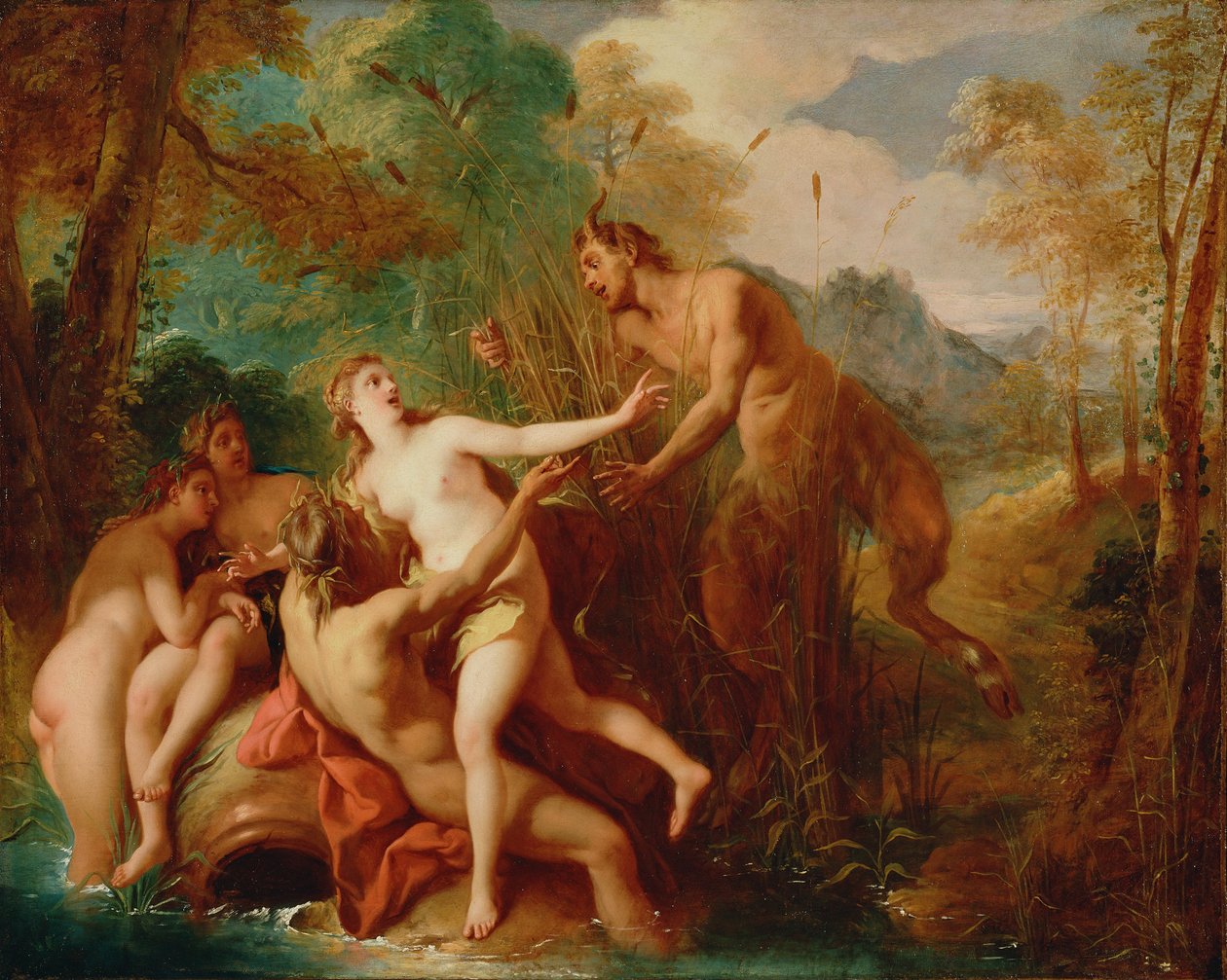 Pan och Syrinx av Jean François de Troy